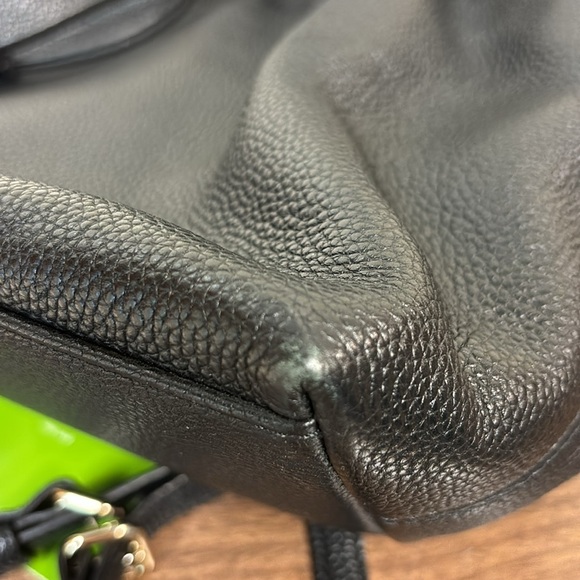 Kate Spade black leather drawstring backpack - Picture 9 of 9